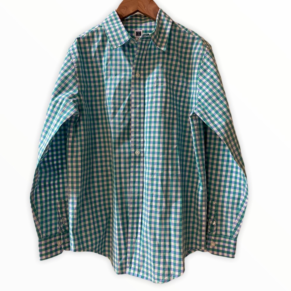 Janie and Jack Gingham Poplin Shirt, size 8